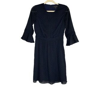 Banana Republic navy blue Swiss‎ dot dress. Size 0